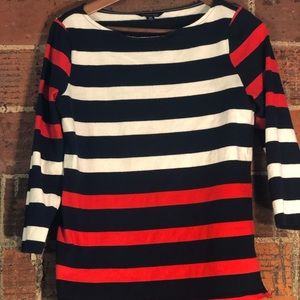 Lands end striped blouse